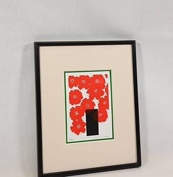 貝殻と赤い花のリトグラフ 貝殻と赤い花のリトグラフ E4_BB_8A_E4_BA_95_E5_B9_B8_E5_